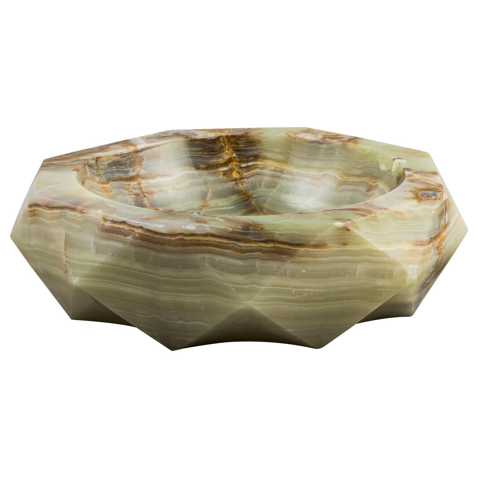 GemLook GL265 håndlavet vask igrøn  onyx Ø45 cm