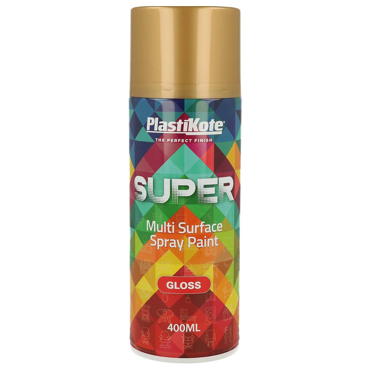 Plasti-kote super i farven guld 1161.Spraydåse med 400 ml.