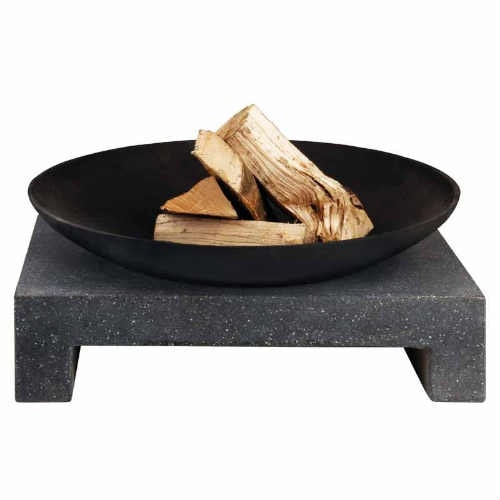 Gardenlife Geron ildsted Ø59 cm på firkantet fod i granit-look