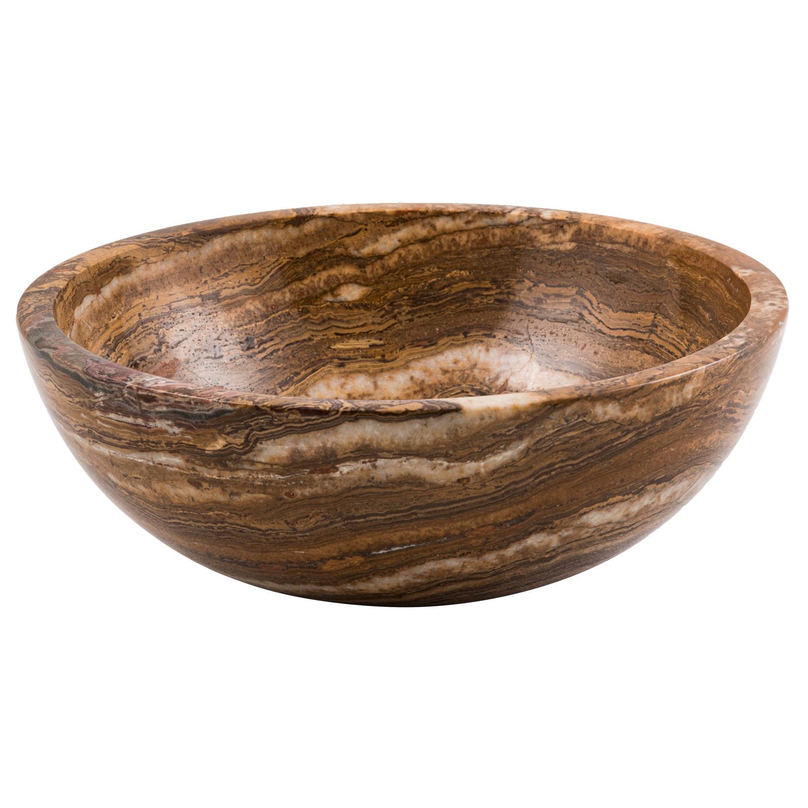 GemLook GL86 håndlavet håndvask i brun onyx Ø40 cm