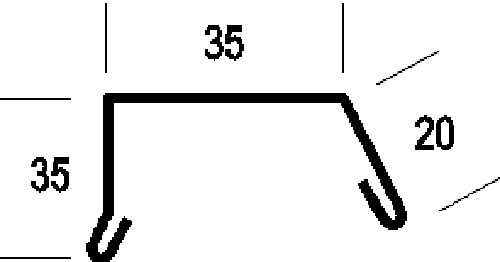 Alu kapsel 35 x 35 x 20 mm. med skrå bagkant.Hetag nr. 9b / Jual 9-3535