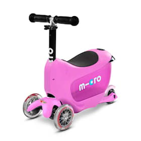 Micro Mini2go Deluxe løbehjul/løbecykel i pink
