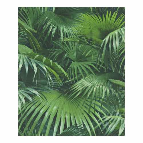 Rasch Studio 2021 Tapet palmeblade grøn 0,53 x 10 meter 524901
