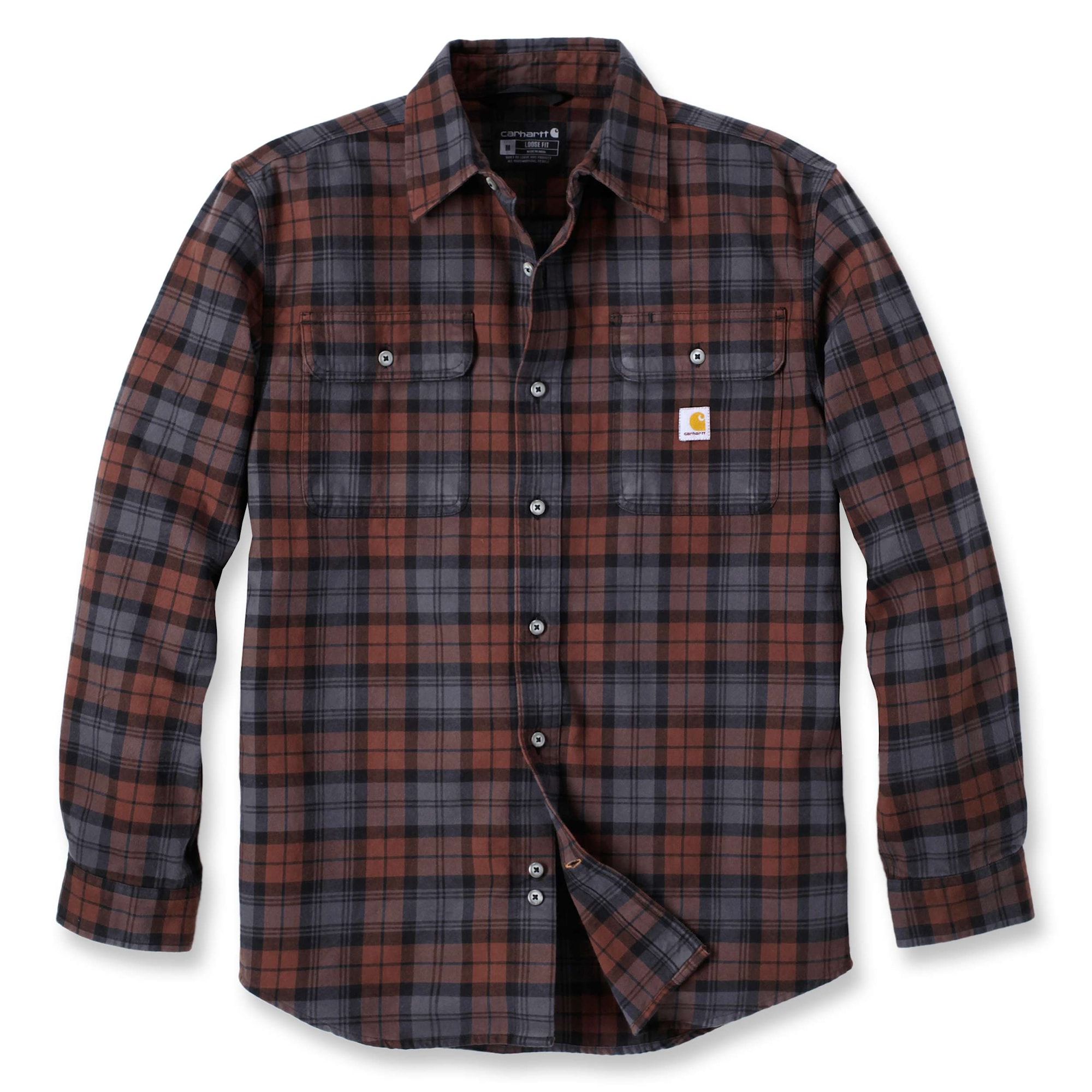 Carhartt plaid Flannelskjorte, Herre, Mocha, XXL