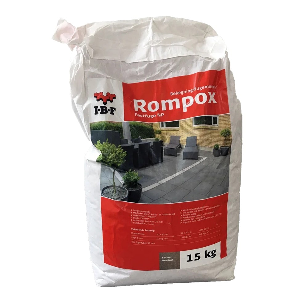 IBF Rompox fastfuge i sort-basalt 15 kg. Tåler let trafik