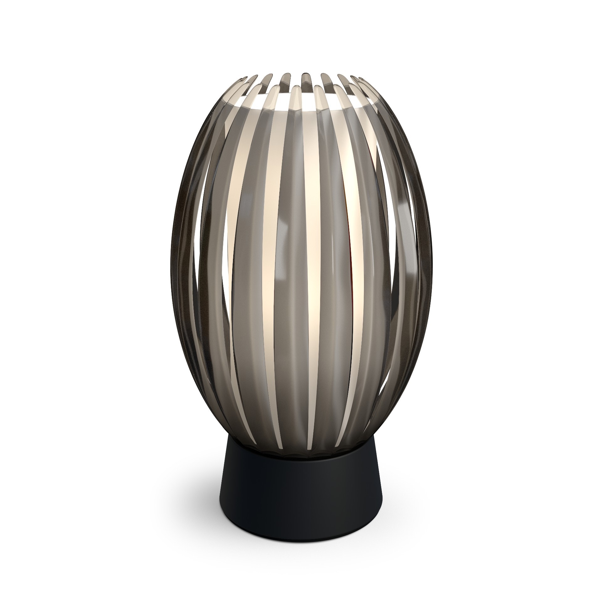 Herstal Tentacle S bordlampe i sort/røgfarvet G9 Ø10 cm