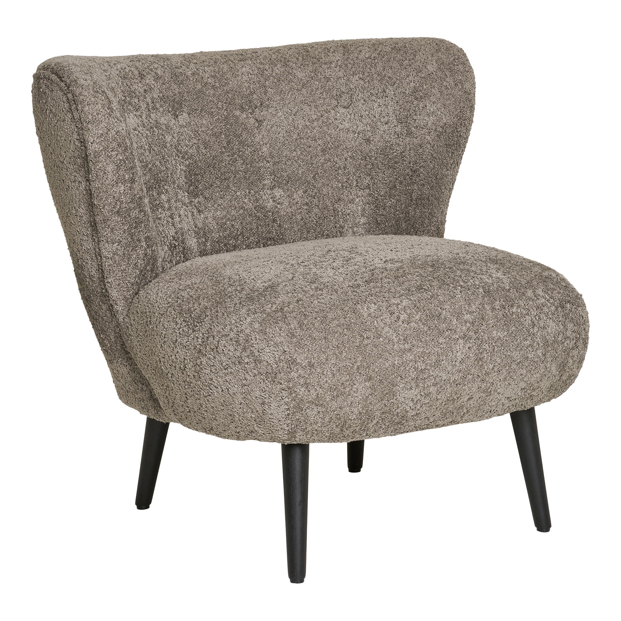House Nordic Covelo loungestol i brun/sort bouclé HN1237