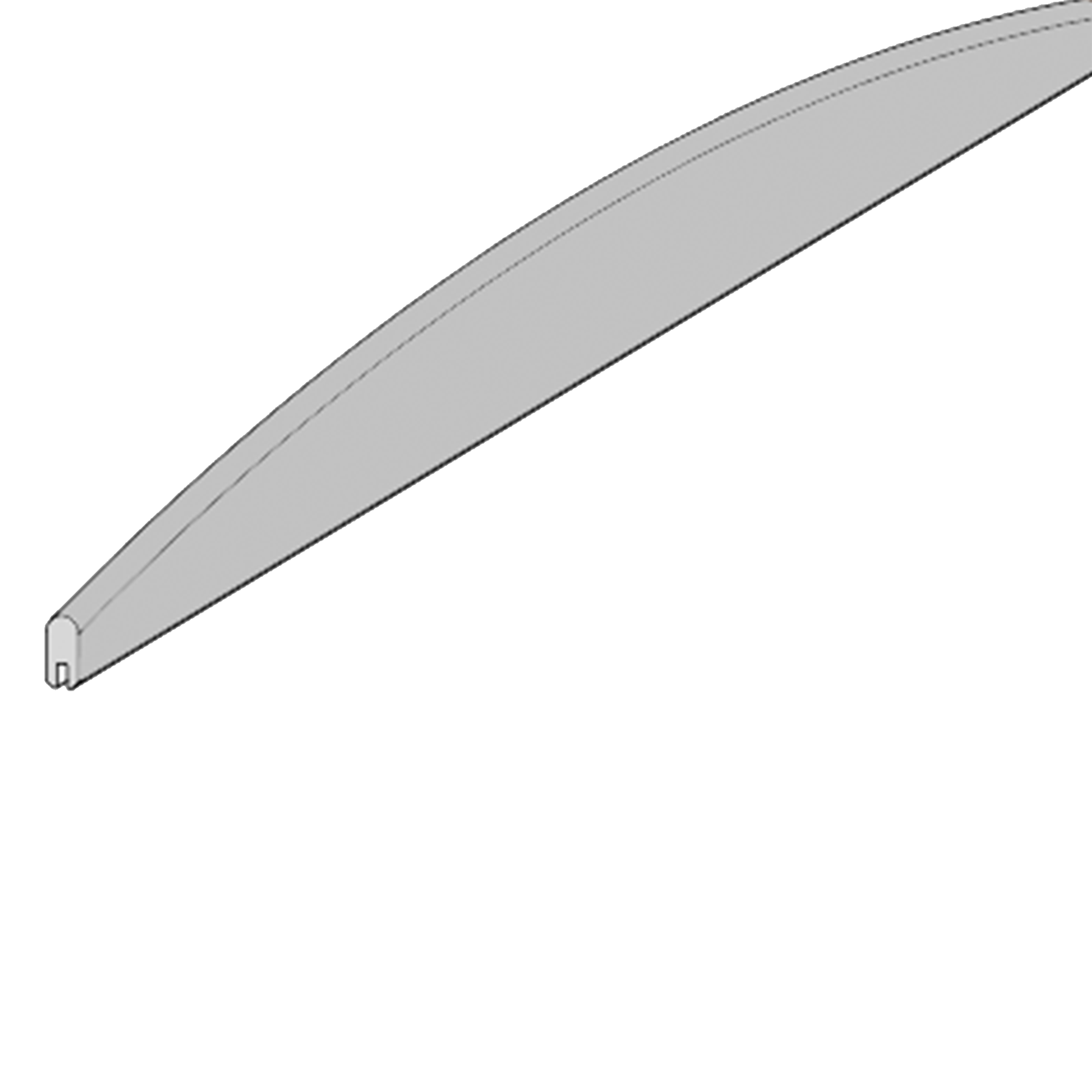 Hortus topprofil buet trykimpræg. til profilhegn 2,2 x 12 x 200 cm