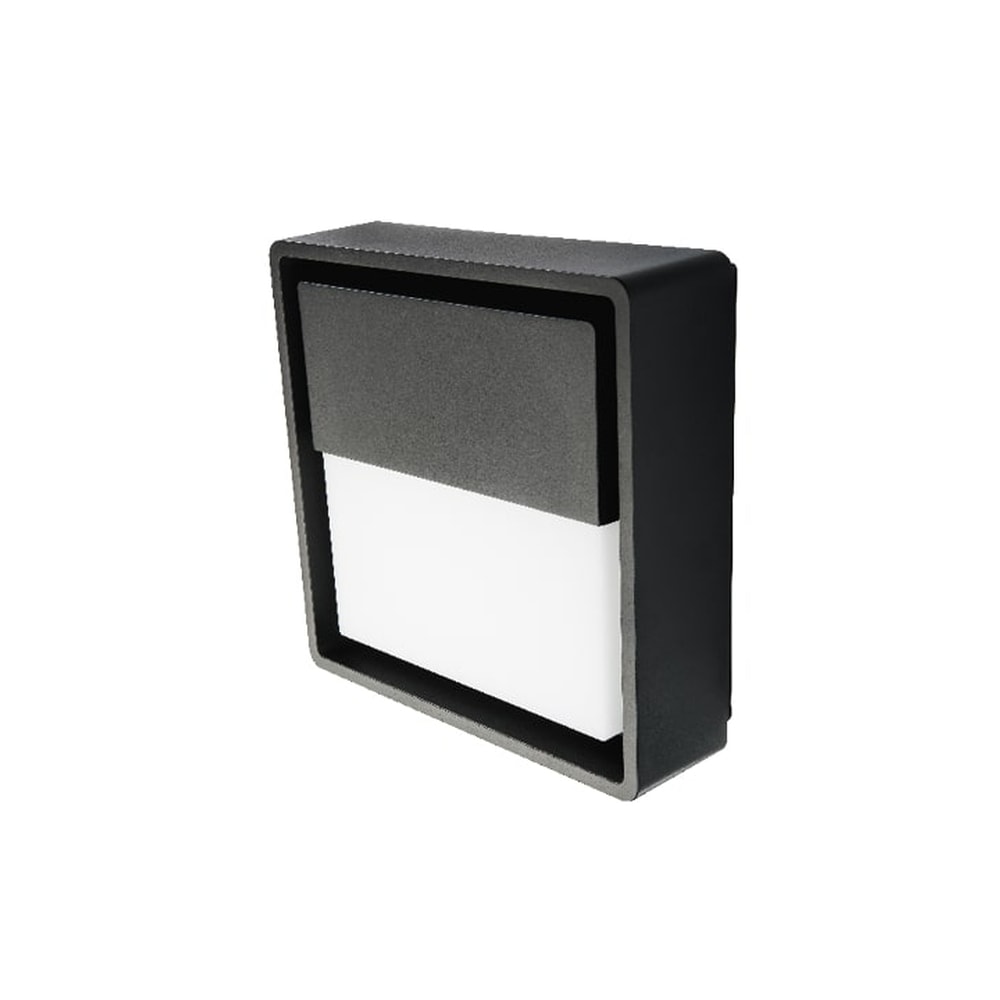 SG Frame Square Wall LED væglampe i sort 6W 3000K IP66