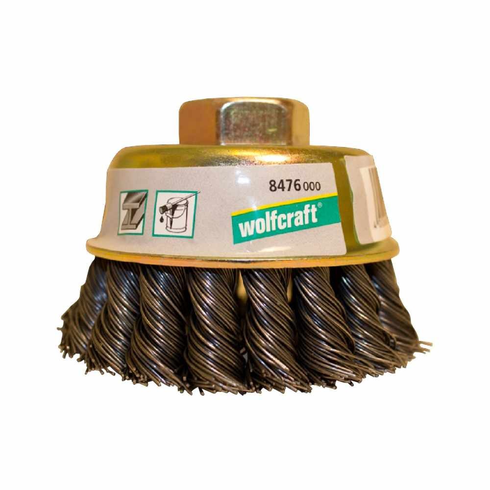 Wolfcraft kopbørste stål M14 flet kop 75 mm