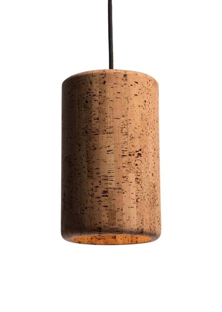 Belid Porto M pendel i kork med sort ledning Ø14 cm H23,3 cm E27
