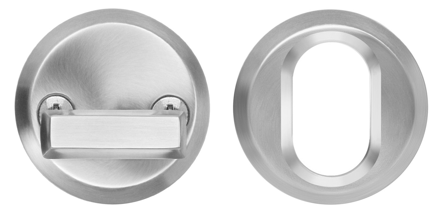 Beslagsboden B197 vrider og cylinderring i børstet stål 9-16 mm