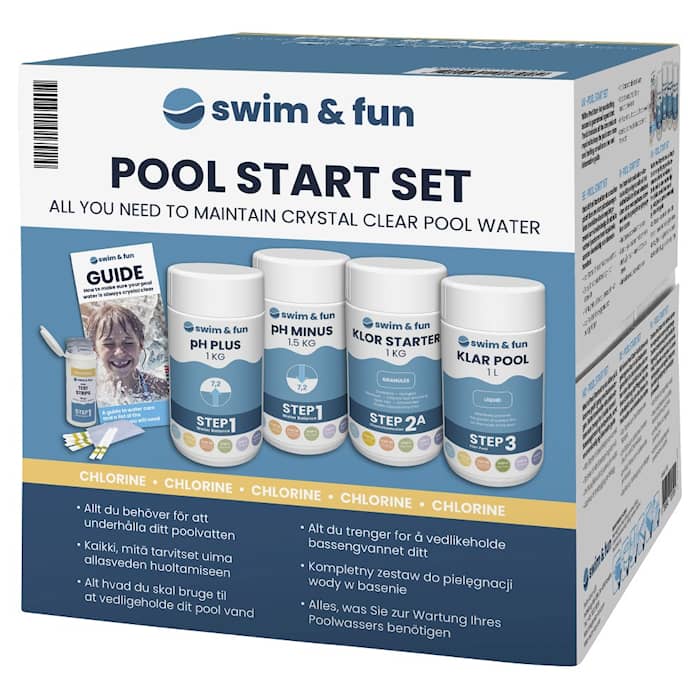 Swim & Fun Pool Start Set startpakke med vandpleje
