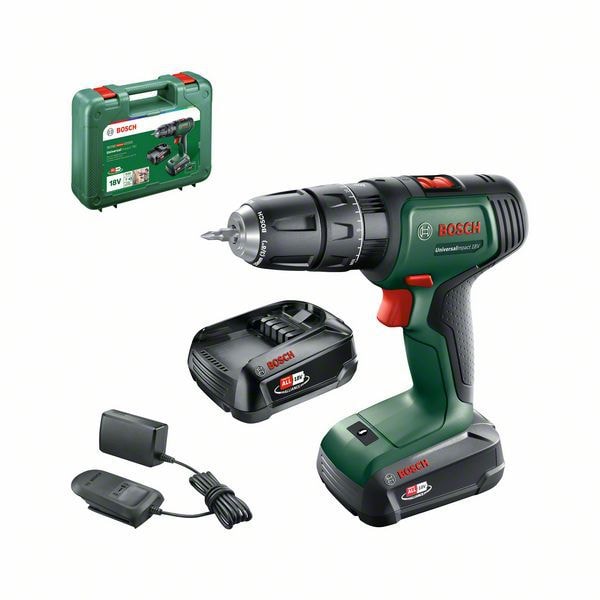 Bosch DIY Akkuslagboremaskine Uni Impact 18V 2X1,5