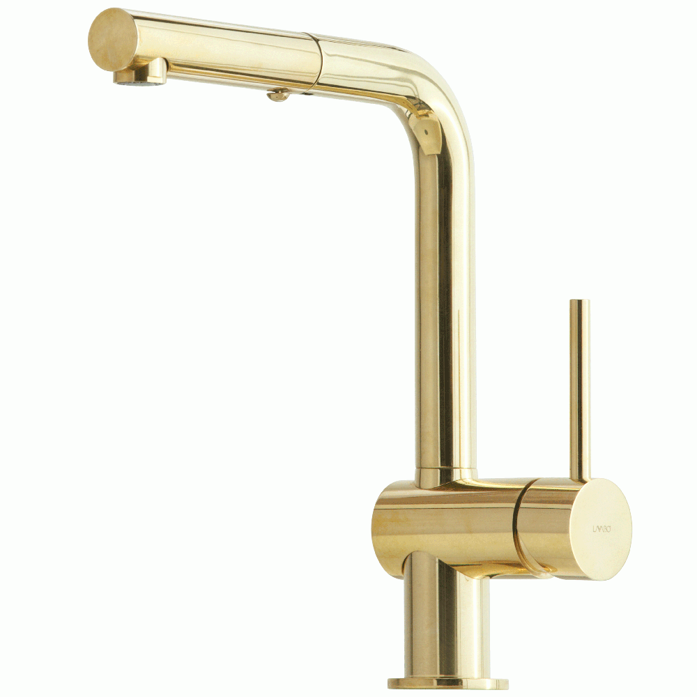 Lavabo Kubus 040 køkkenarmatur messing med udtræk