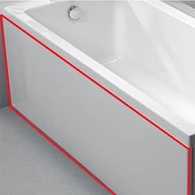 Strømberg Celsius Carronite frontpanel til badekar 1700 x 540 mm