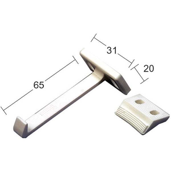 Habo børnesikring til skabe hvid plast