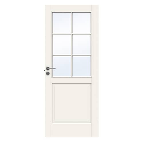 Dør, Swedoor Craft SP6, 40 mm massiv hvid fyldningsdør 82,5x204 cm (9x21)