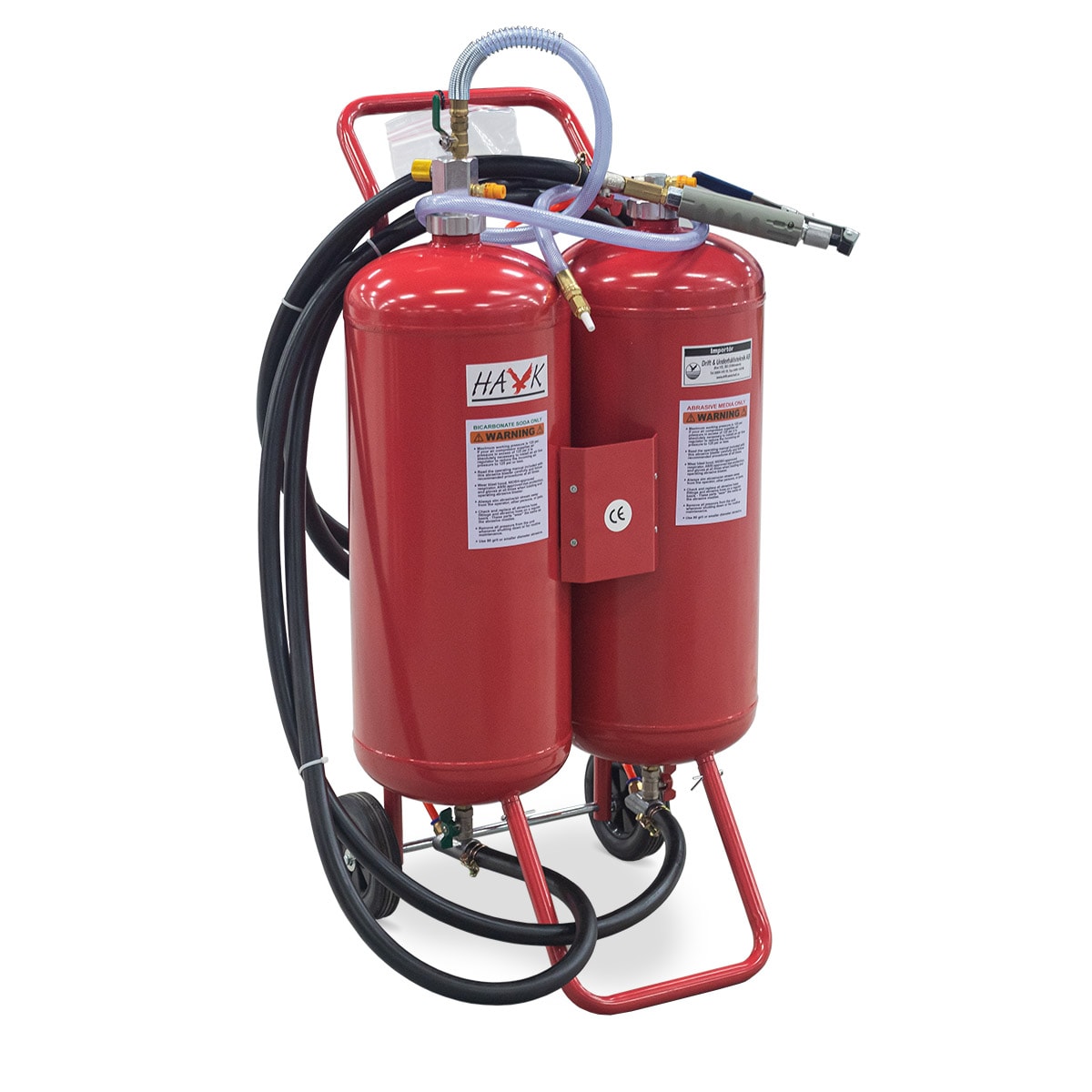 Hawk Sandblæsebeholder Dobbelt Soda & Sand 18x2 liter