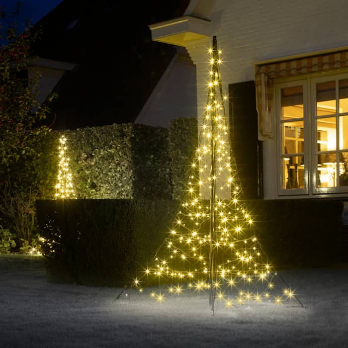 Fairybell 240 LED Warm White/Flash juletræsbelysning på fod 200 cm