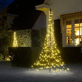 Fairybell 240 LED Warm White/Flash juletræsbelysning på fod 200 cm