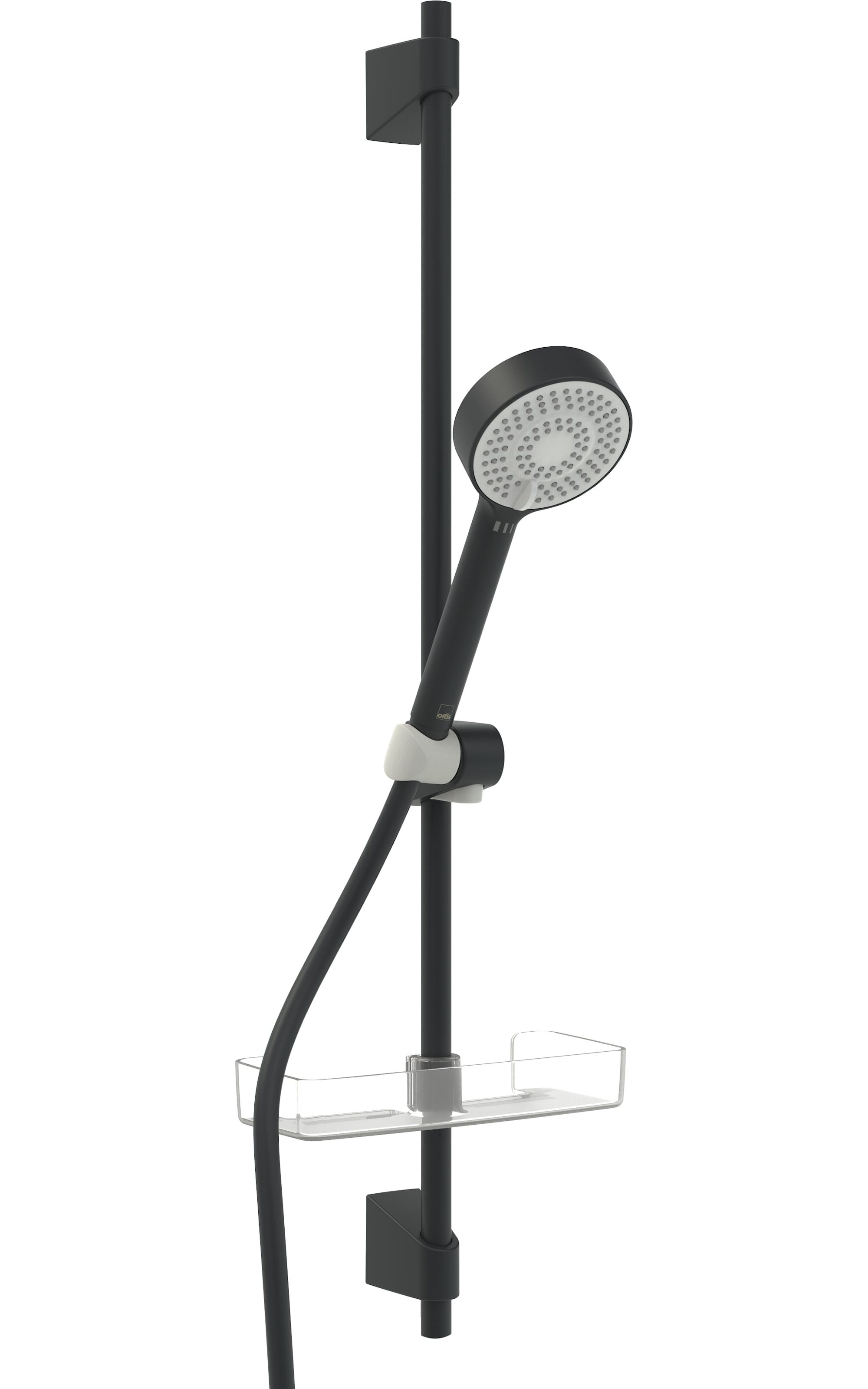 Oras Apollo brusersæt i mat sort med brusestang og håndbruser 3 stråletyper