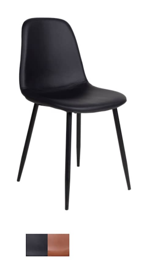 House Nordic Stockholm spisebordsstol i sort kunstlæder med sorte ben