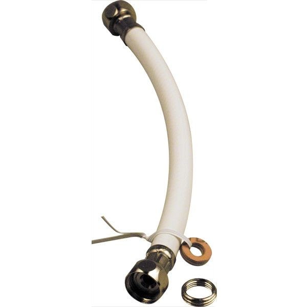 Toiletslange koldt vand 1/2x1/2x50 cm hvid