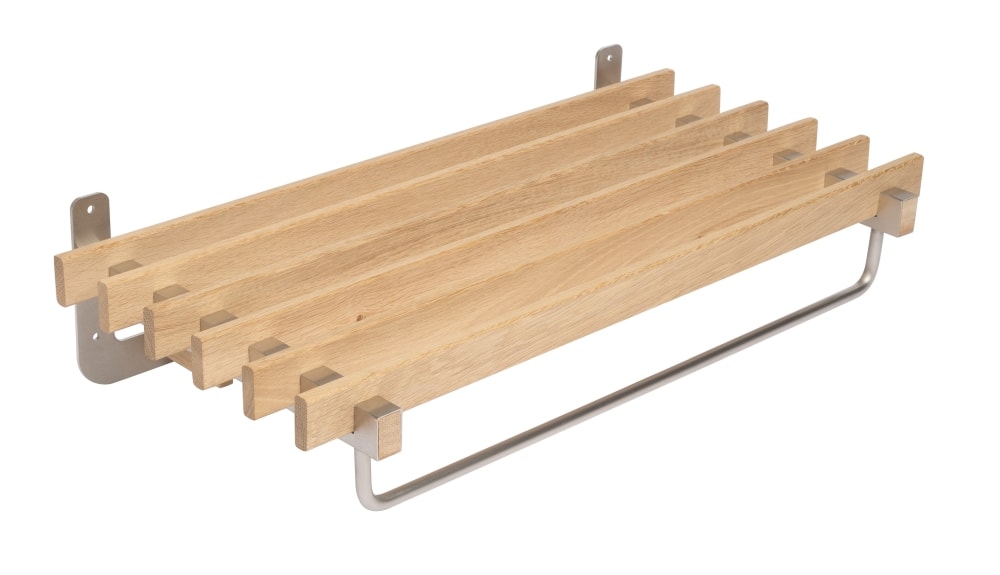 Lastein by Hoigaard Norline hattehylde hvid/rustfri 100 cm