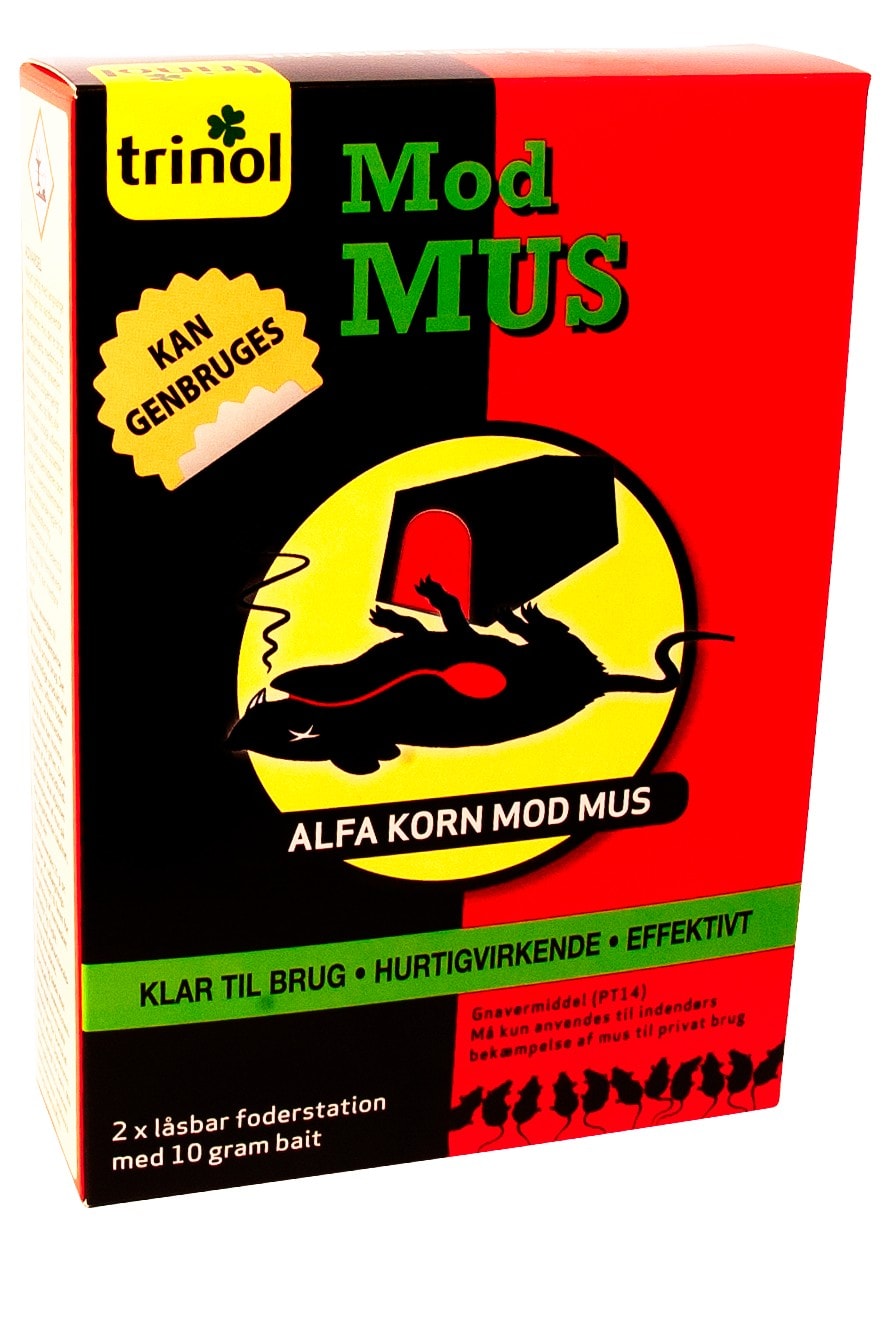 Trinol Alfa musekorn 2 baitstationer 2 x 10 gram