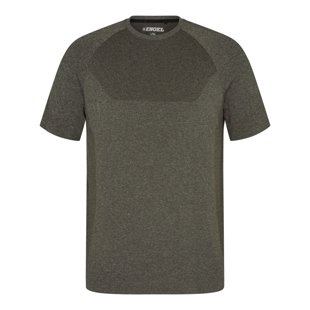 Engel X-treme t-shirt sømløs forest green melange