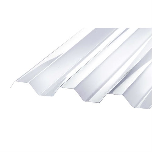 Rias Sunlux HI-PVC trapez tagplade i opal 488 x 103,9 cm - Plasttag, Tagmaterialer