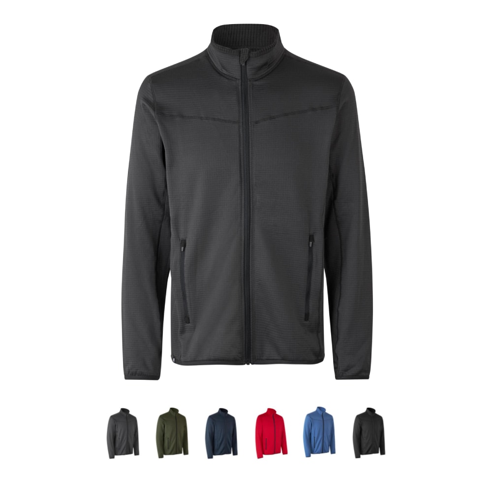 ID cardigan stretch komfort koksgrå