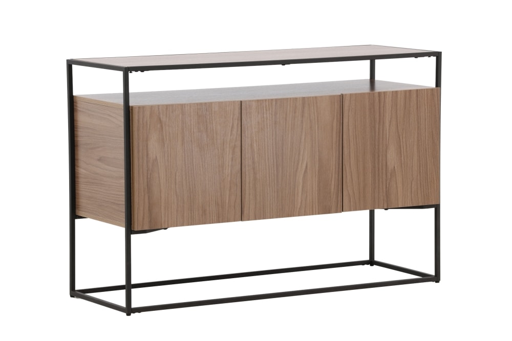 Venture Design Kingsport skab/kommode i sort/valnød MDF 120 x 45 x H80 cm