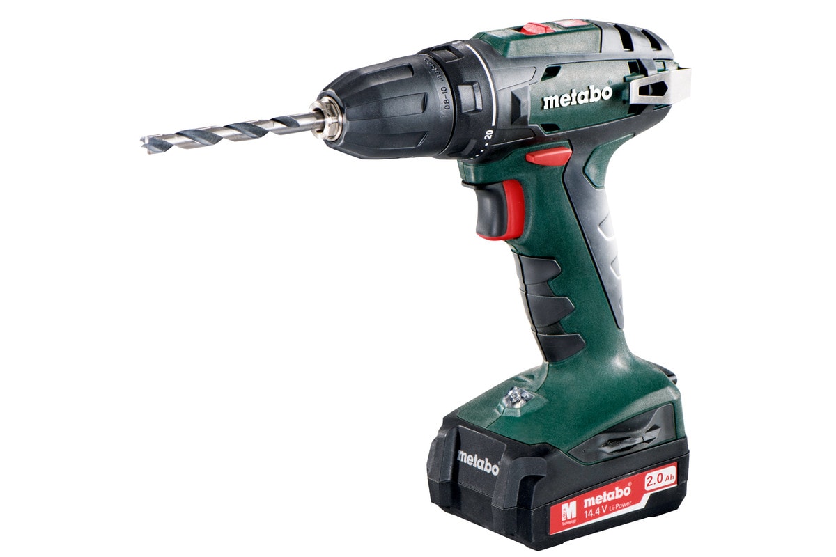 Metabo skruetrækker BS 14.4V med 2x2Ah batterier og lader
