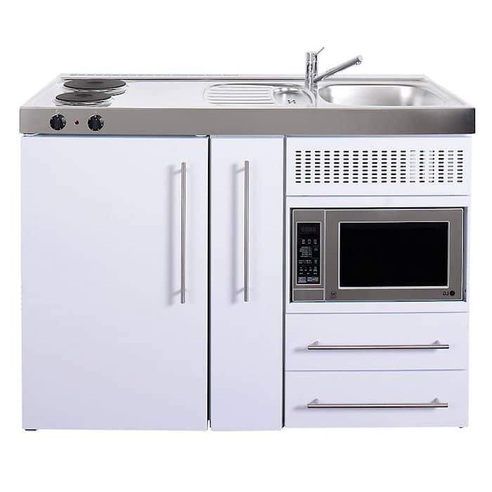 Juvel Premiumline minikøkken med køl/frys, kogeplade micro og vask 120 cm