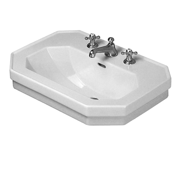 Duravit 1930 håndvask med 3 hanehuller og WonderGliss 70 x 50 cm