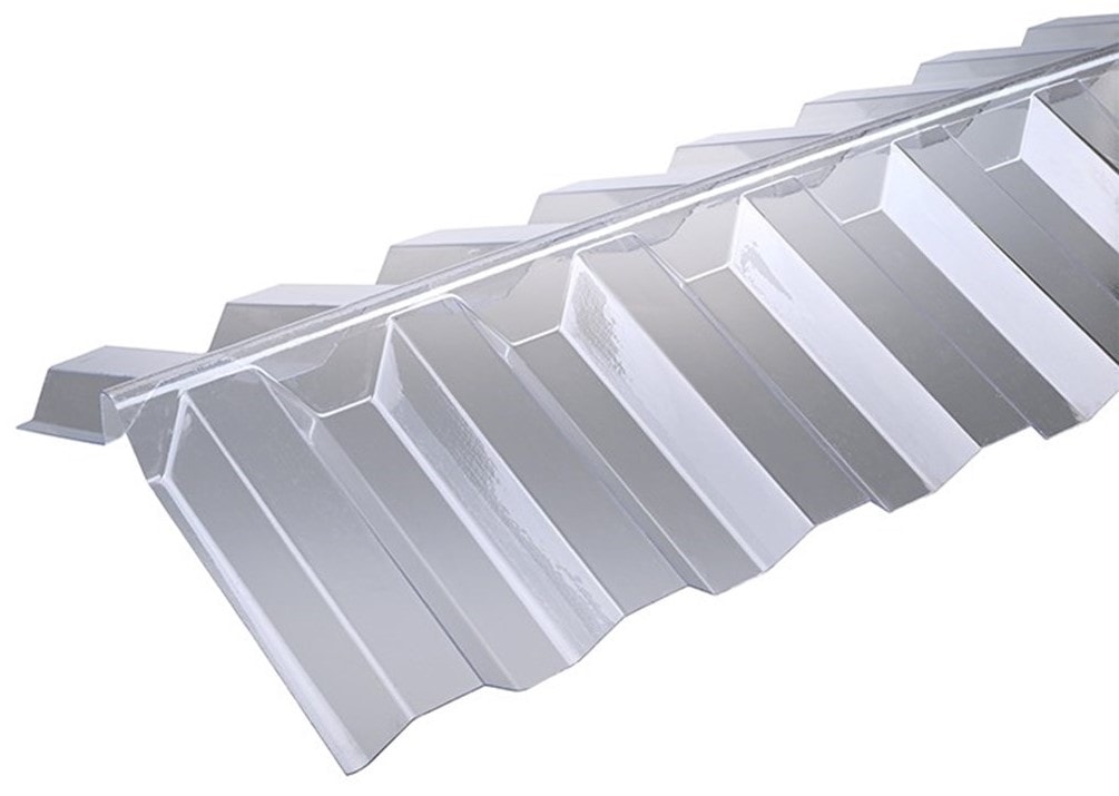 Plastmo Trapez Rygningsprofil JärboPro klar - 127x15x15cm - Plasttag, Tagmaterialer