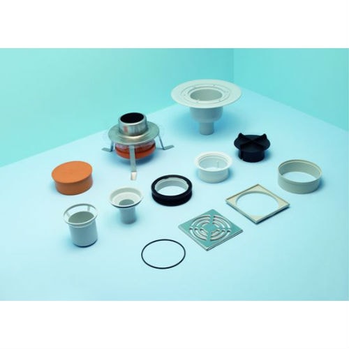 Wedi Fundo afløb lodret med brandstop DN50