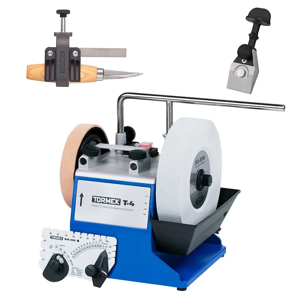 Tormek T-4 Original vådsliber + KJ-45 knivjig + SVM-00 slibesten