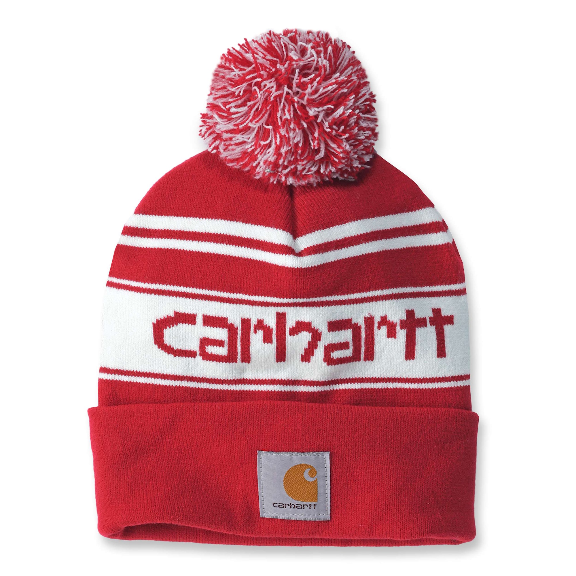 Carhartt Knit Beanie Red/Winter White Marl