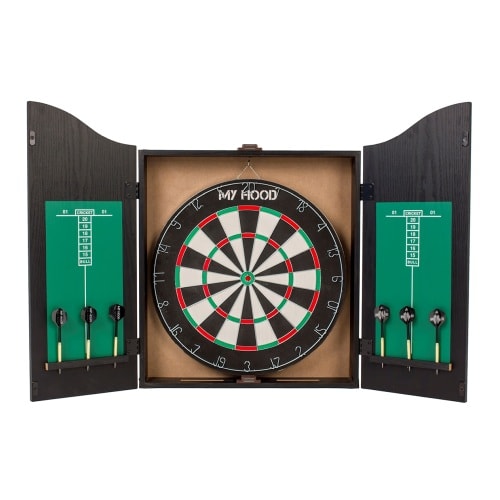 My Hood Home Dart Center med vendbar dartskive og 6 dartpile