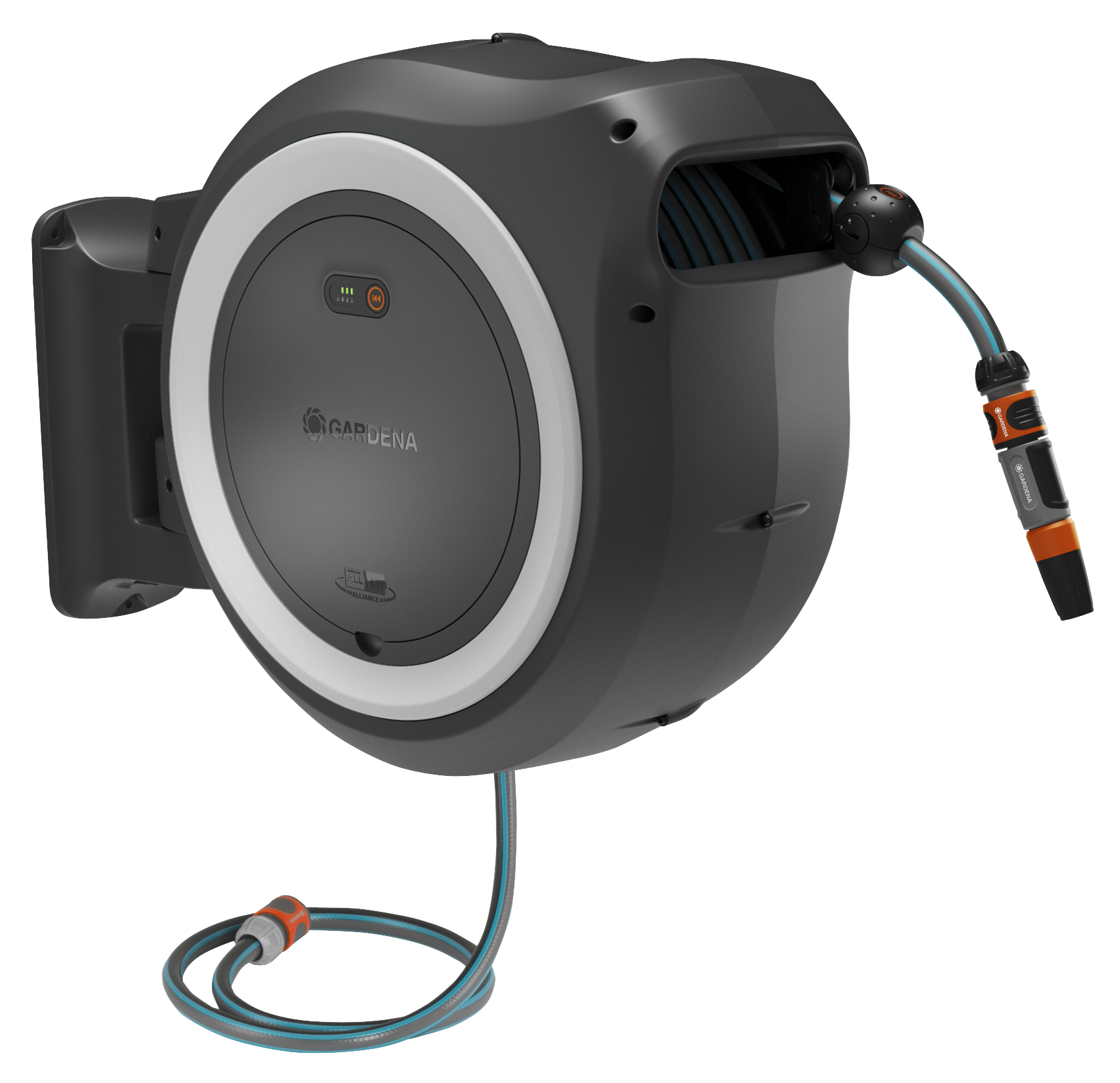 Gardena PowerRoll XL 35m Hvid Batteridrevet Vægslangeboks