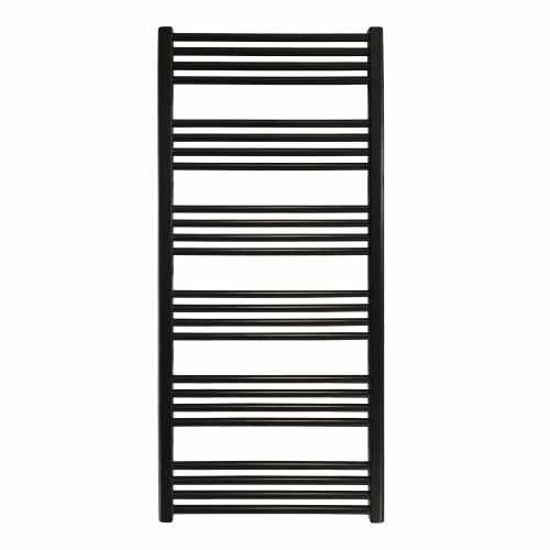 Kriss Space håndklædetørrer i matsort 1337 x 600 mm. Centermål 550 mm