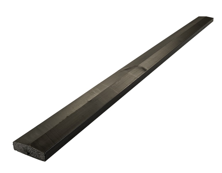 Plus Plank topafslutningsbræt 34 x 114 mm 200 cm grundmalet sort 17743-15