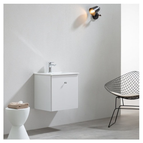 Bathlife Fröjd 820 vaskeskab i hvid med porcelænsvask