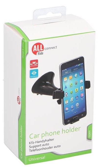 Allride Connect 2,0 mobilholder med sugekop, justerbar