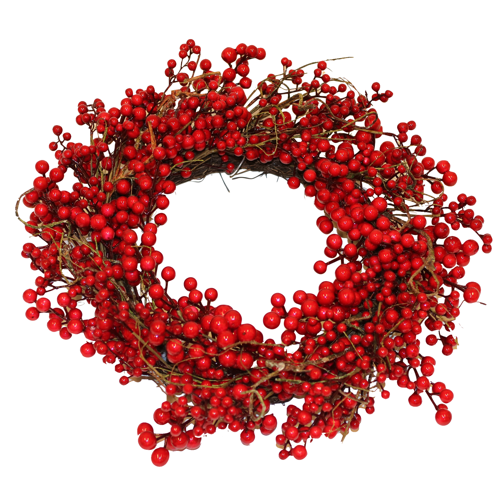 Nordic Winter kunstig krans med røde bær Ø60 cm