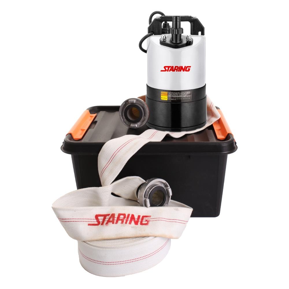 Staring STP2-480DW Sæt entreprenørpumpe 1" med fladsug, 15 m slange og koblinger