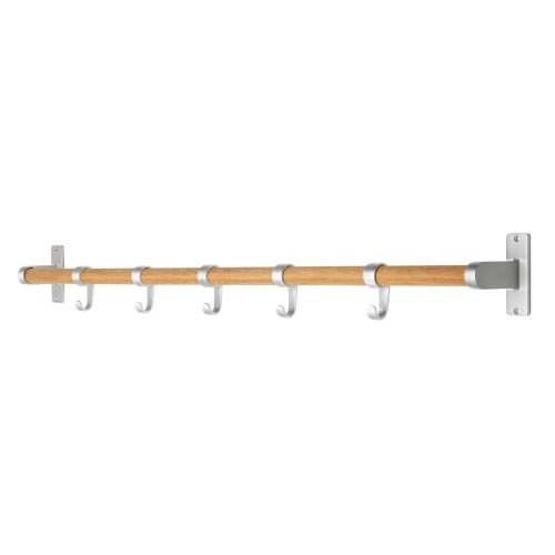 Habo Elegant knagerække alu/eg